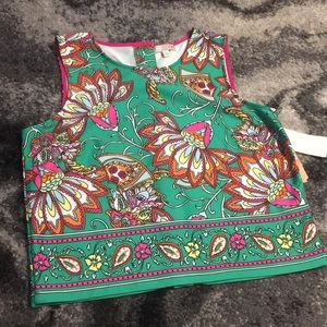 VTG Style Pschedelic Button-down Back Crop Top 🍹